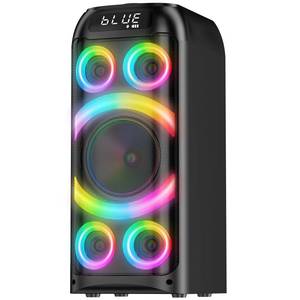 lot 225 image: BOHINI Bluetooth Speaker, 160W Peak Powerful Loud Stereo Sound Deep Bass Wireless Boombox Portable Large Party Speakers with Subwoofer TWS Pairing Dynamic LED Light for Outdoor Camping Backyard Events - Retail $100