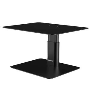 lot 2998 image: SILVER, NOT BLACK BoYata Monitor Stand, Adjustable Height Metal Desktop Riser - Retail $30