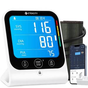 lot 18554 image: Etekcity Bluetooth Blood Pressure Monitor for Home Use, Upper Arm, FSA - Retail $41