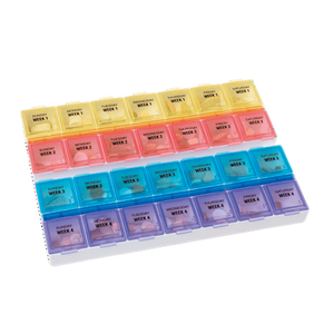 lot 18560 image: Ezy Dose Monthly Pill Planner (28-Day)  Daily Compartments to Store Medication (Large) - Retail $46