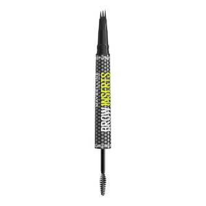 lot 18572 image: Maybelline Brow Inserts Eyebrow Pen, Micro Needle Shaped 2-In-1 Dual-Ended Brow Makeup Pen and Gel, Water-Resistant, Smudge Proof for Up to 36-HR Wear, Medium Brown - Retail $11