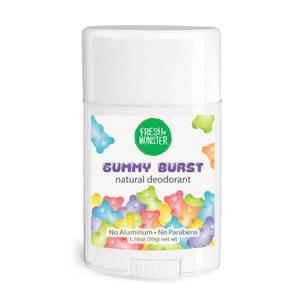 lot 18580 image: Fresh Monster Kids Natural Deodorant, Gummy Burst, 1.76 oz - Retail $13