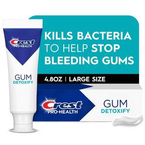 lot 18588 image: Crest Pro-Health Gum Detoxify Toothpaste 4.8 oz - Anticavity, Antibacterial Fluoride Toothpaste, Clinically Proven Gum, Sensitive, and Enamel Protection, Plaque Control - Retail $9