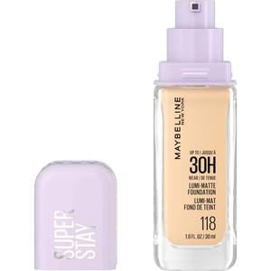 lot 18606 image: Maybelline Super Stay Lumi-Matte Foundation, Lightweight and Buildable Full Coverage Foundation Makeup For Up To 30HR Wear, 125, 1 Count - Retail $12