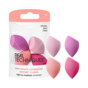 lot 18647 image: Real Techniques Mini Miracle Complexion Sponge for Makeup, 4 Count - Retail $9