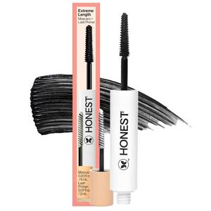 lot 18658 image: Honest Beauty 2-in-1 Extreme Length Clean Mascara, Primer, Black, .27 fl oz - Retail $20