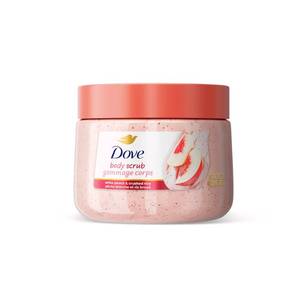 lot 18677 image: Dove White Peach & Crushed Rice Body Scrub Exfoliates and Deeply 15 oz - Retail $9