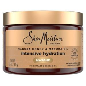 lot 18678 image: Shea Moisture Intensive Hydration Hair Masque Manuka Honey & Mafura Oil For Dry, Damaged Hair Deep Conditioning Hair Treatment 11.5 oz - Retail $13
