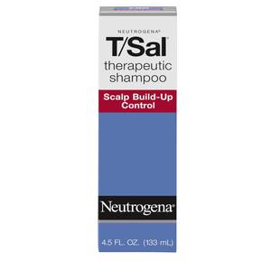 lot 18702 image: Neutrogena TSal Therapeutic Dandruff Shampoo, Scalp Build-Up Control, 3% Salicylic Acid,Psoriasis Treatment, Seborrheic Dermatitis Shampoo, Clears Flakes, Fragrance Free, 4.5 fl oz - Retail $8