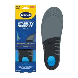 lot 18738 image: Dr. Scholls Stability Support Insoles for Women, Flat Feet, Arch Support - Retail $11