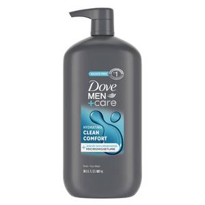 lot 18742 image: Dove Men Body & Face Wash Clean Comfort Mens Body Wash with 30 oz - Retail $11