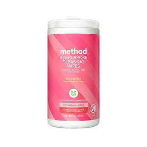 lot 18744 image: method All-Purpose Cleaning Wipes, Pink Grapefruit, 70 Count - Retail $5