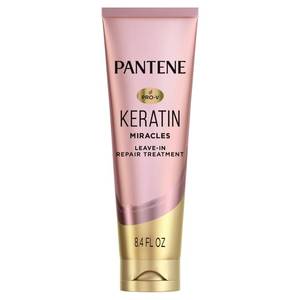 lot 18746 image: Pantene Keratin Leave-In Conditioner with Argan Oil, Protein Treatment for Dry, Damaged & Color-Treated Hair, Repairs Split Ends & Protects from Damage, Formaldehyde-Free, 8.4 Fl Oz - Retail $18