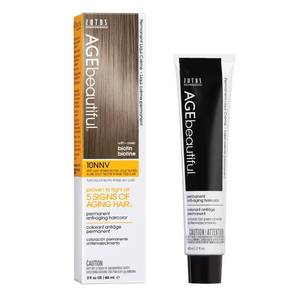 lot 18764 image: AGE beautiful Permanent Hair Dye 10NNV Very Light Intense Neutral Violet Blonde - Icy Blonde Hair Color Cream with 100% Gray Coverage, Anti-Aging Biotin Formula for Thicker, Fuller Hair, Salon Quality - Retail $12