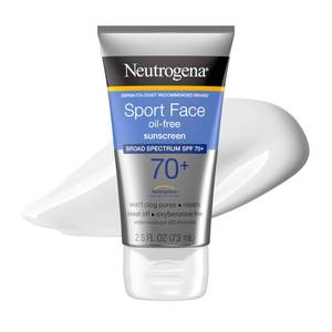 lot 18772 image: Neutrogena Sport Face Sunscreen Lotion SPF 70, 2.5 fl. oz - Retail $12