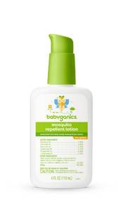 lot 18773 image: Babyganics Mosquito Repellent Lotion, Made with Plant and Essential Oils, Non-Greasy, 4oz - Retail $14