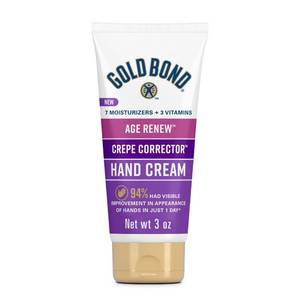 lot 18776 image: Gold Bond Age Renew Crepe Corrector Hand Cream, Crepey Skin Cream, 3 oz - Retail $6