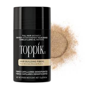 lot 18784 image: Toppik Hair Building Fibers, Medium Blonde, 12g Fill In Fine or Thinning Hair, Instantly Thicker, Fuller Looking, 9 Shades for Men & Women, Keratin Protein Formula - Retail $25