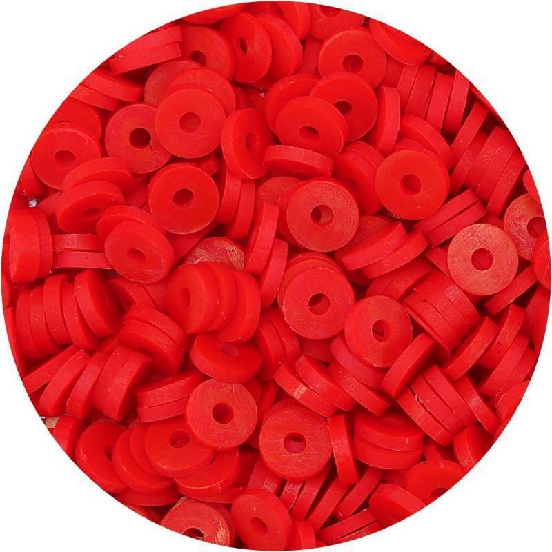 lot 69577 image: Bundooraking 2000pcs Red 6mm Polymer Clay Beads for Jewelry Making, Bracelets, Necklaces & More