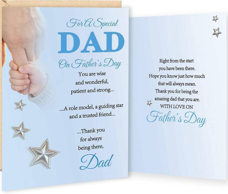 lot 69698 image: Asmallgf Special Dad Fathers Day Card for Him, Elegant Design with Heartfelt Message, Perfect for a Loving and Supportive Dad, Fathers day Decoration