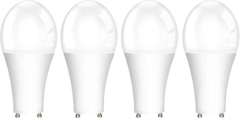 lot 67604 image: TJBB 4-Pack GU24 LED Light Bulbs 9W (75 Watt Equivalent), 1100 Lumens 5000K Daylight, Twist and Lock Base, Replacement for CFL 2-Pin Fluorescent Bulbs,Non-Dimmable