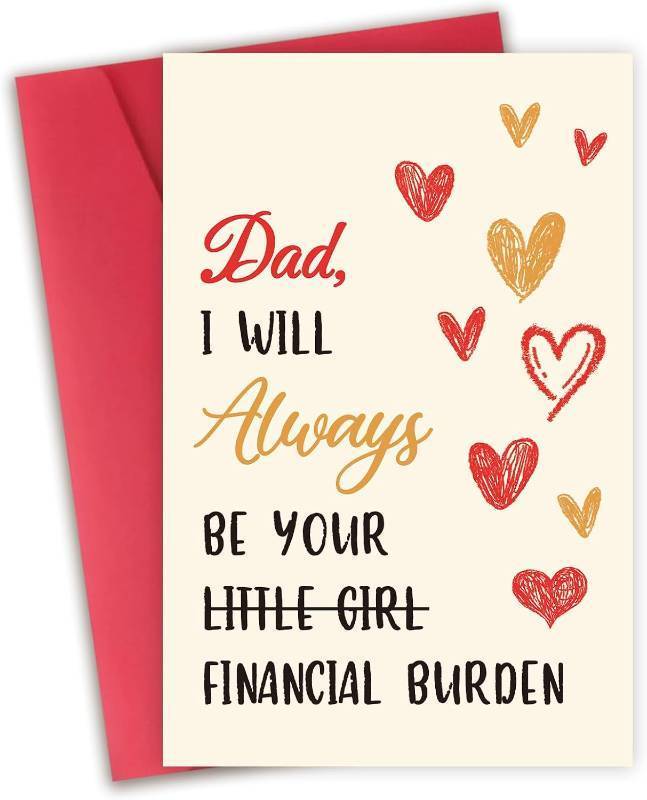 lot 66581 image: 8 x 5.3 inches Funny Fathers Day Card & Gifts Fathers Day Decorations  Happy, Sweetheart, Romantic, Raunchy