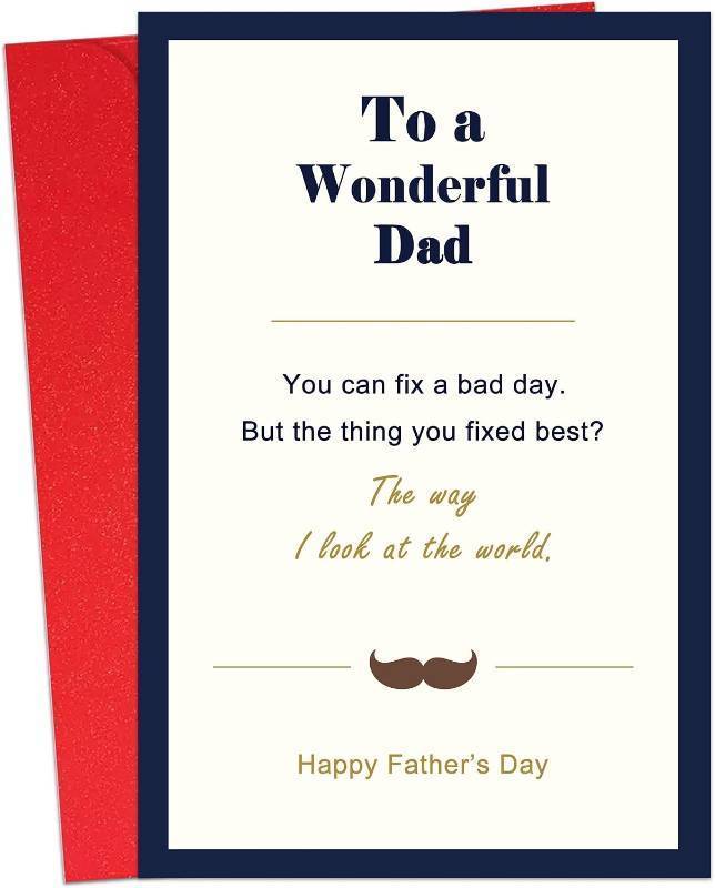 lot 66626 image: 5.3x8 Inch Funny Fathers Day Card & Gifts from Daughter Happy Fathers Day Card