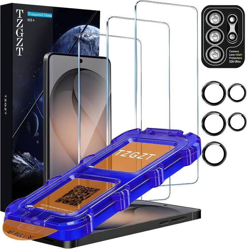lot 66644 image: TZGZT 3 Pack Screen Protectors for Samsung Galaxy S26 Ultra,Tempered Glass