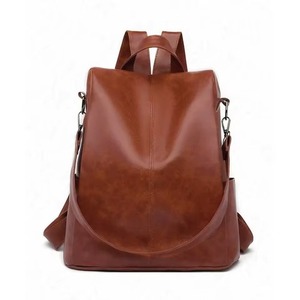 lot 446740 image: NEW Women Anti Theft Backpack Purse Casual Travel Shoulder Bag PU Leather