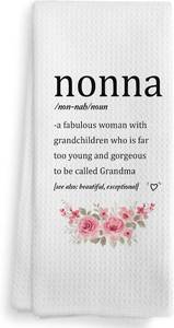 lot 66754 image: Small Nonna Kitchen Towelsand Dishcloths, Nonna Gifts, Gifts for Nonna, Grandma Gifts, for Grandma Nonna, Nonna Definition Drying Cloth Hand Towels for Bathroom Kitchen, 16 24 Inches