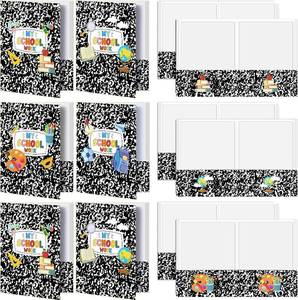 lot 66770 image: Kosiz 12 Pcs 9 x 12 Inch Girl Composition Book 2 Pocket Folders Cute Kawaii