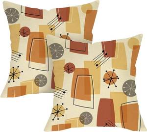 lot 66806 image: Abstract Geometric Decorative Throw Pillow Covers 18 x 18 Set of 2