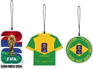 lot 66876 image: 3 Pack FIFA World Cup 2026 Car Air Freshener, Brazil
