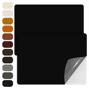 lot 66887 image: WILDREEDS 2 Pcs 8 x11 Inch Leather Repair Patches, Self-Adhesive Leather Patch for Sofas, Couch, Furniture,Tote Bags, Car Seats (Black)