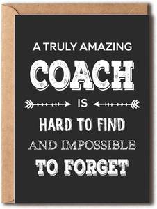 lot 66899 image: 5 x 7 inches Thank You Card For An Awesome Coach - Appreciation Gift - Card For All Occasions - Cute Card For Men And Women