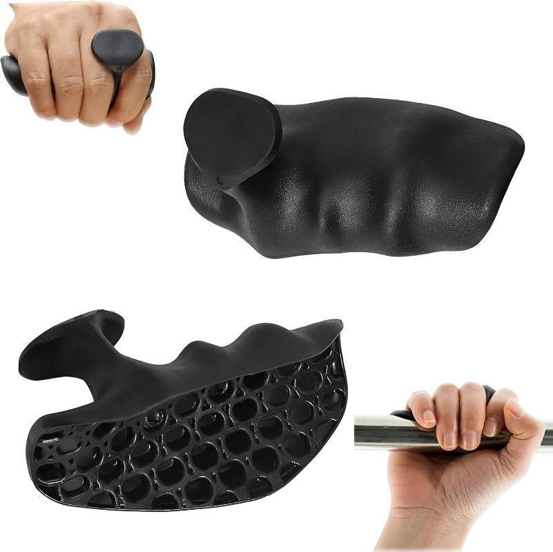 lot 66729 image: Rubber Gym Grips Fingerless Workout Gym Gloves, Workout Grip for Men Women Crosstraining Hand Palm Protection, Weight Lifting Grips for Bodybuilding, Deadlifts