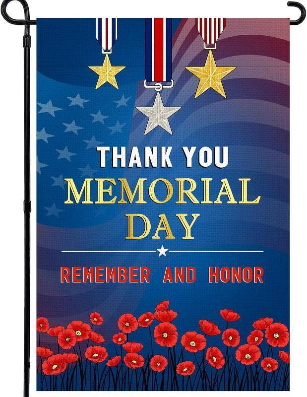 lot 69778 image: garden flag-12�18 Memorial Day Garden Flag 12x18 Inch