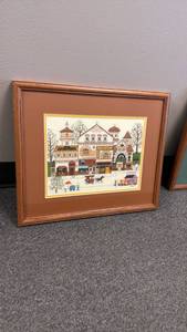 lot 904 image: Framed cross-stitch Hoffman House