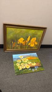 lot 923 image: Paintings on canvas (2)