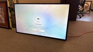 lot 927 image: Samsung 48 in tv No Remote comes with the mount piece that is still attached to the tv