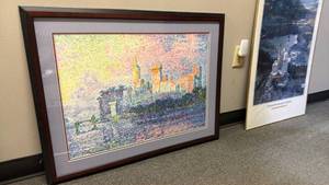 lot 930 image: Framed wall decor Paul Signac poster