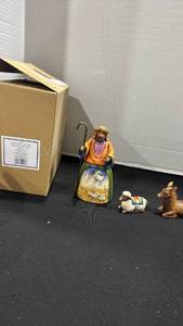 lot 1045 image: Jim Shore let earth receive her king shepherdanimal figurines