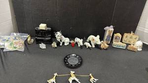 lot 1065 image: Animal figurines, Vintage Avon perfume bottles 3D wooden puzzles and more