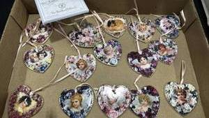 lot 1093 image: Heavenly Hearts ornaments with COAS
