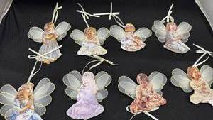 lot 1100 image: Bradford exchange Heavens little angels ornament collection