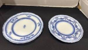 lot 1125 image: Flow blue porcelain plates
