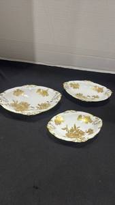 lot 1140 image: Vintage Hammersley fine bone china small oval dishes Golden Sunflower