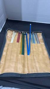 lot 1174 image: Knitting Needle Set with Storage Case Multiple Sizes Colors