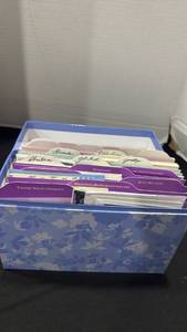 lot 1177 image: Various occasion greeting cards in holder