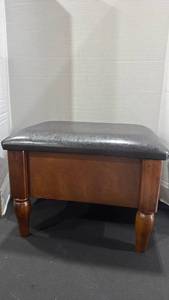 lot 1196 image: Wooden storage footstool 12x16x11